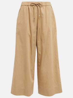 Relaxed памучни широки панталони тип „марлен“ Max Mara бежово