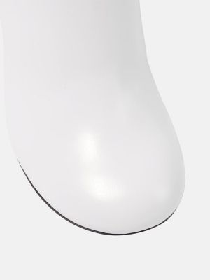 Kožené členkové čižmy Givenchy biela