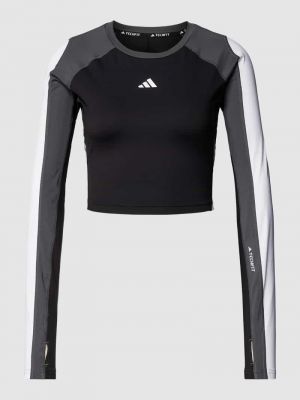 Bluzka z długim rękawem Adidas Training czarna