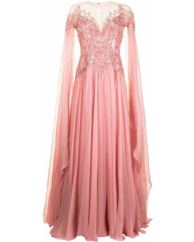 Chiffong aftenkjole Zuhair Murad rosa