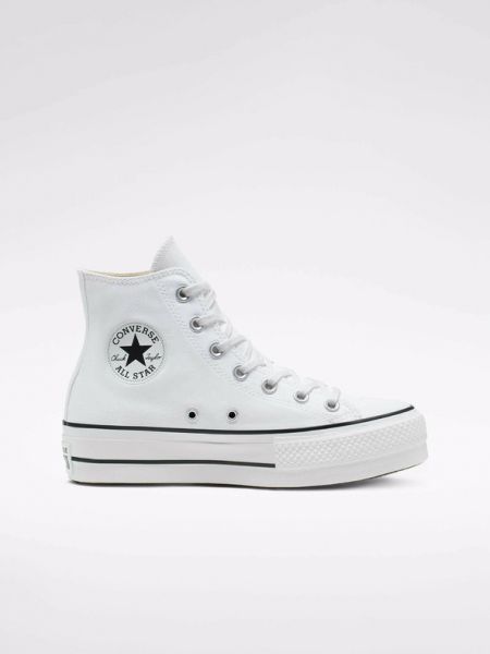 Csillag mintás platform talpú sneakers Converse Chuck Taylor All Star fehér