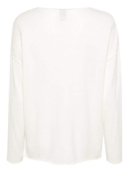 Pull en tricot avec manches longues Allude blanc