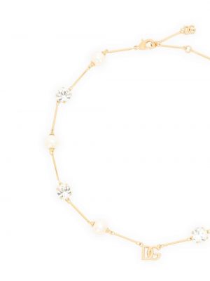Křišťálový náhrdelník Dolce & Gabbana zlatý