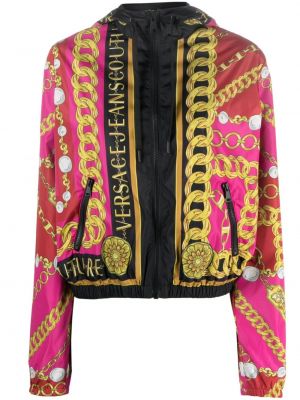 Džínová bunda Versace Jeans Couture růžová