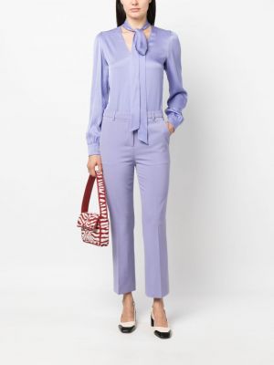 Džinsiniai marškiniai su lankeliu Moschino Jeans violetinė