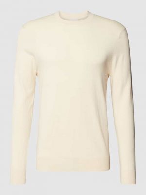 Dzianinowy sweter Profuomo biały