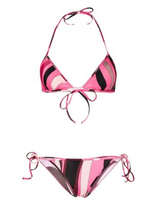 Bikini nyomtatás Pucci rózsaszín