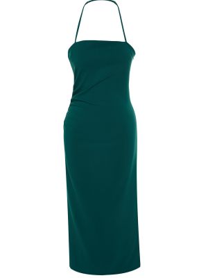 Μάξι φόρεμα με στενή εφαρμογή από λυγαριά Trendyol πράσινο
