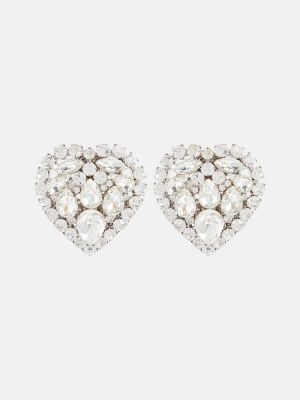 Kolczyki z kryształkami w serca Alessandra Rich srebrne