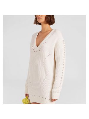 Sweter z dekoltem w serek Genny biały