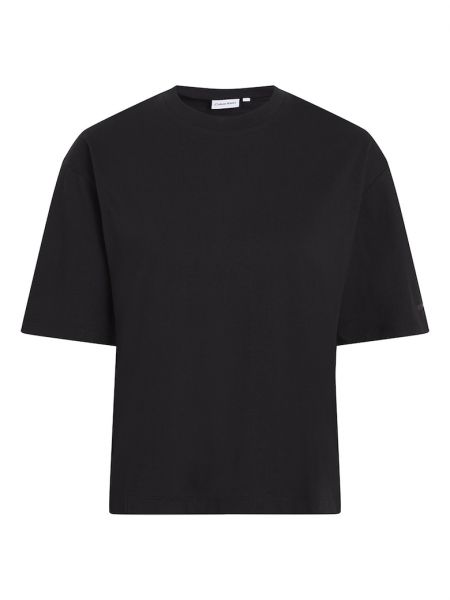 Хлопковая футболка Calvin Klein черная