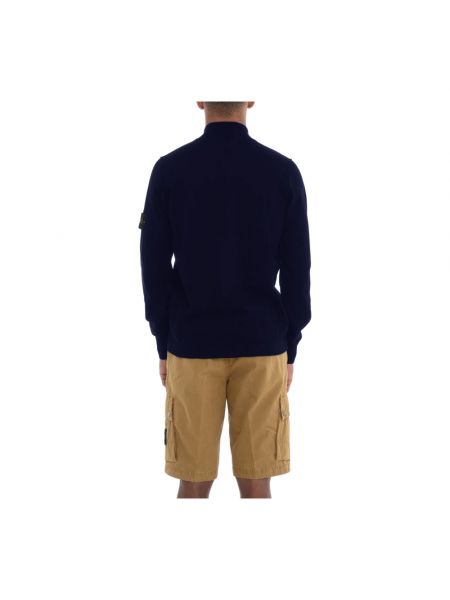 Jersey de algodón de tela jersey Stone Island azul