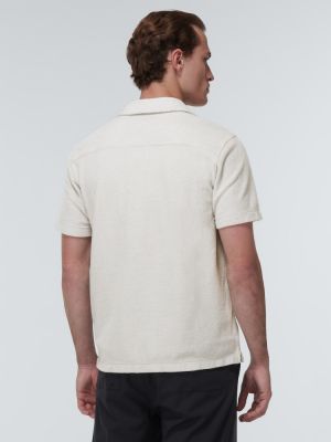 Camisa de algodón Orlebar Brown marrón