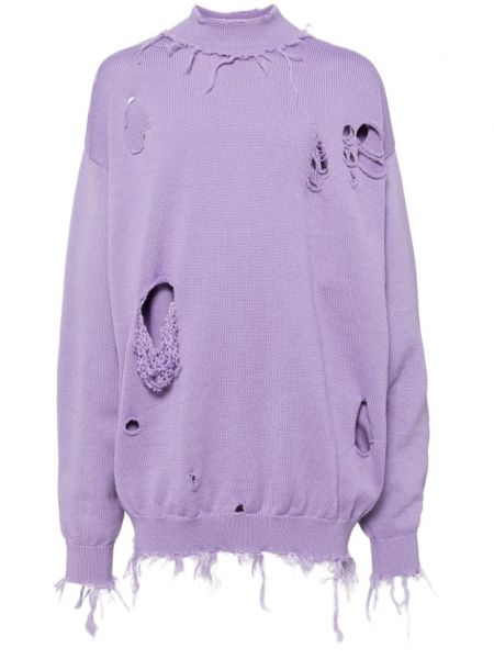 Naarmuilla pitkä villapaita Vetements violetti