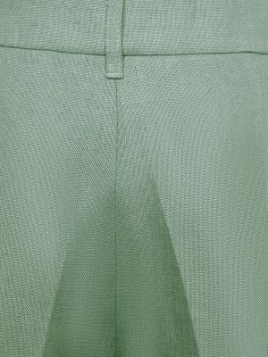 Λινό παντελόνι με ίσιο πόδι 's Max Mara πράσινο