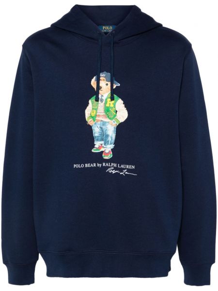 Fleece hættetrøje Polo Ralph Lauren blå