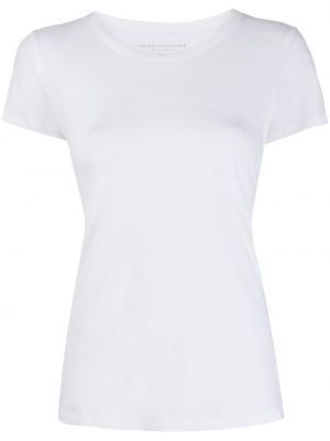Slim fit t-shirt mit rundem ausschnitt Majestic Filatures weiß