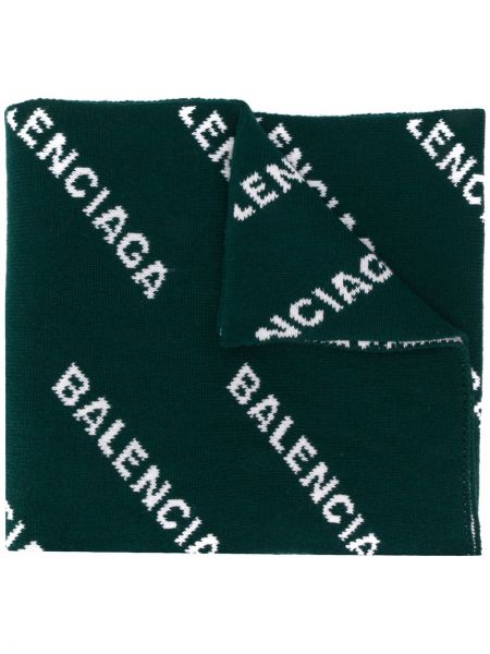Echarpe à imprimé Balenciaga vert
