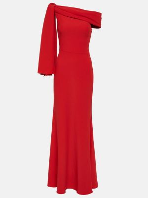 Sukienka długa drapowana Alexander Mcqueen czerwona