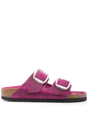 Lær sandaler Birkenstock rosa