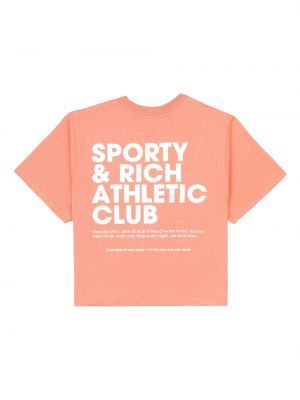 Tričko s potiskem Sporty & Rich růžové