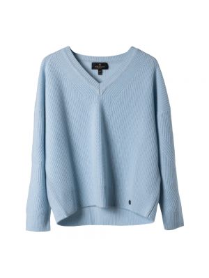 Dzianinowy sweter Belstaff niebieski