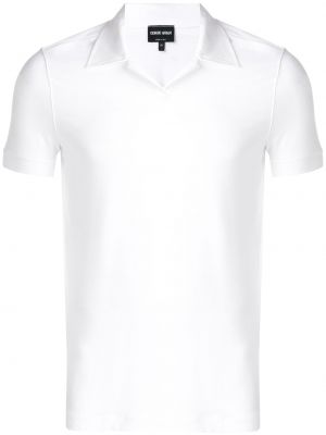 Поло тениска Giorgio Armani бяло