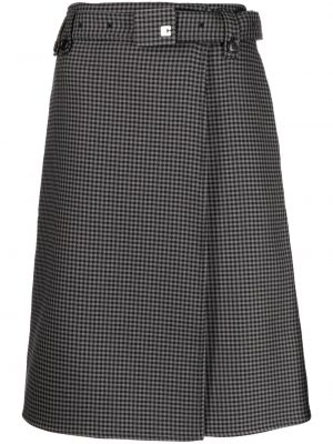 Uska suknja s printom s houndstooth uzorkom Low Classic siva