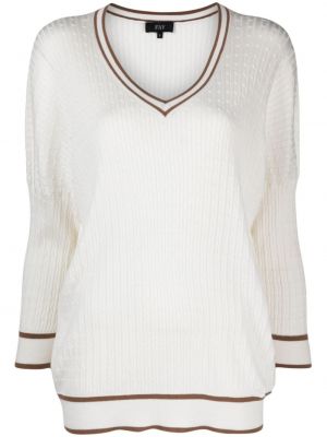 Плетен пуловер с v-образно деколте Fay