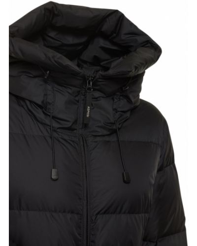 Pérový prešívaný nylonový kabát Aspesi čierna