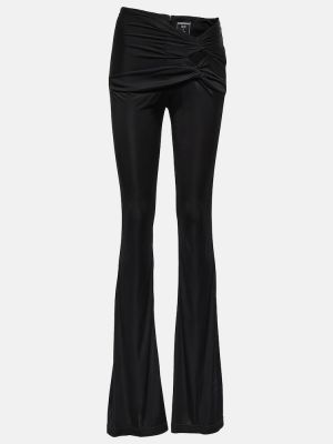 Jersey ravne hlače Versace črna
