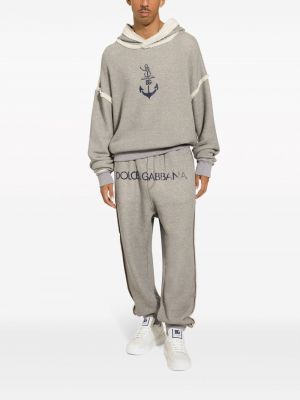 Pantalon de joggings à imprimé Dolce & Gabbana gris