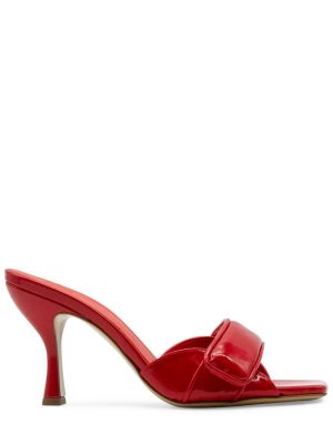 Usnjene sandali iz umetnega usnja Gia Borghini rdeča