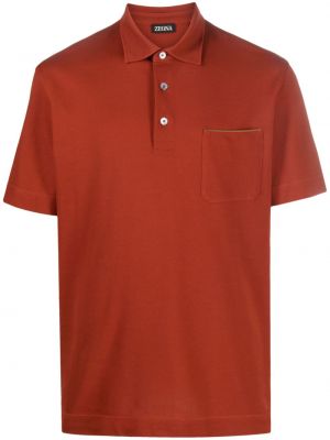 Polo en coton avec poches Zegna orange