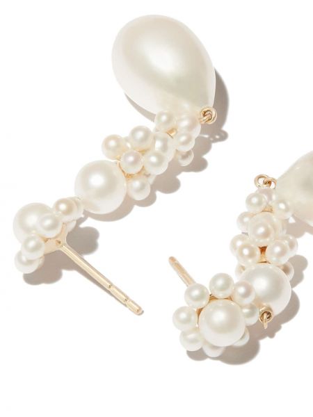 Boucles d'oreilles avec perles à boucle Sophie Bille Brahe jaune