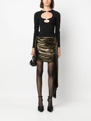 Drapované mini sukně Blumarine zlaté