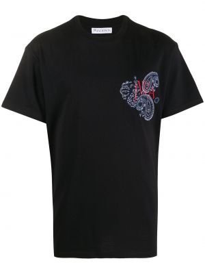 T-krekls ar izšuvumiem Jw Anderson melns