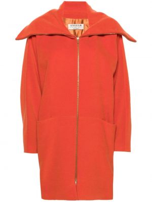 Gyapjú kabát A.n.g.e.l.o. Vintage Cult narancsszínű