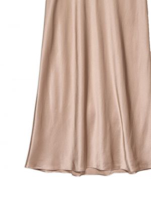 Hedvábné dlouhá sukně Frame béžové