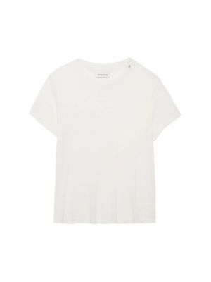 Koszulka z kaszmiru z modalu Anine Bing biała
