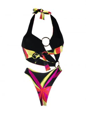Asimetriškas maudymosi kostiumėlis Louisa Ballou juoda