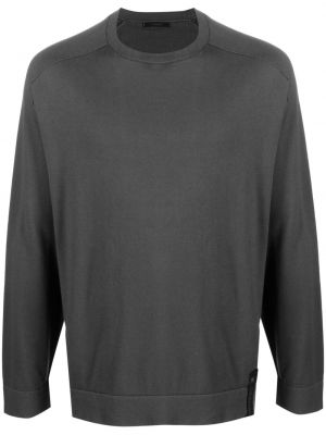 Bavlnený sveter s okrúhlym výstrihom Transit sivá