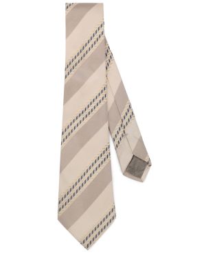 Шелковый галстук Giorgio Armani бежевый