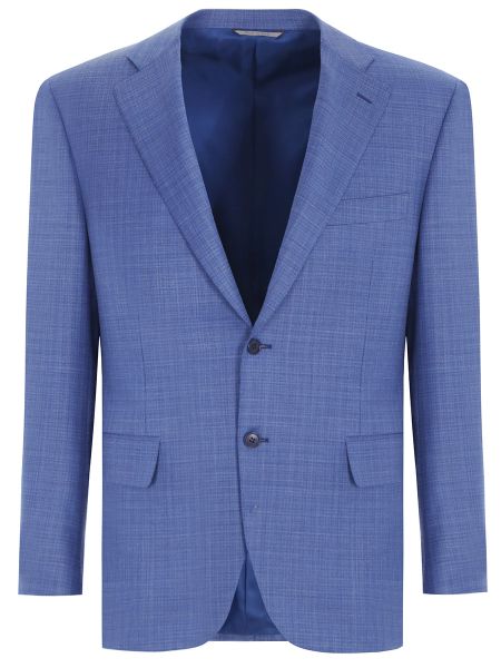 Шерстяной пиджак Canali синий