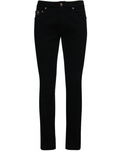 Памучни дънки skinny fit Versace Jeans Couture черно