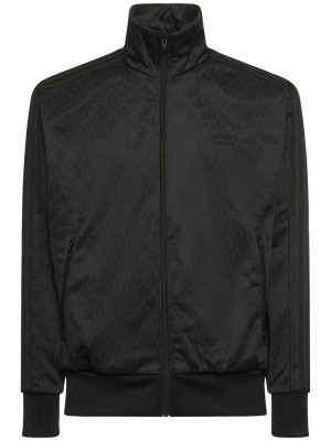 Hanorac cu fermoar din jacard Adidas Originals negru