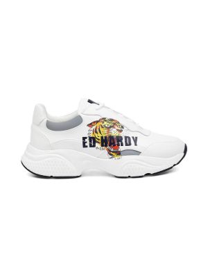 Tigriscsíkos sneakers Ed Hardy fehér