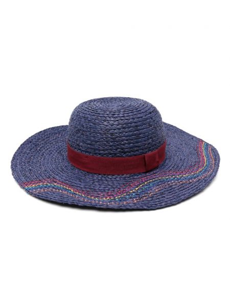 Chapeau de paille Paul Smith bleu