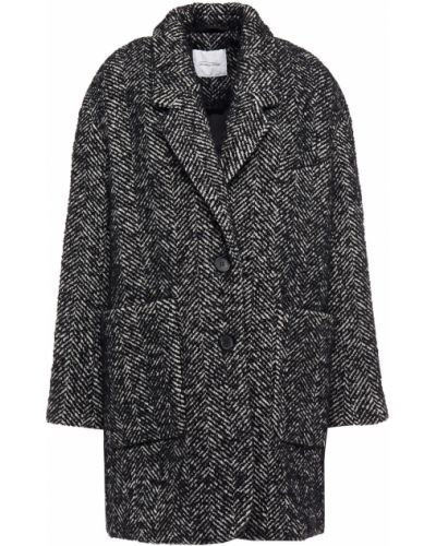 Американское шерстяное пальто винтажное American Vintage, черный