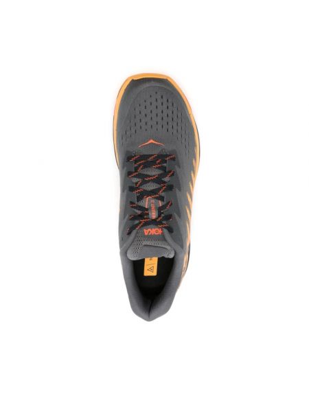 Sneakersy w abstrakcyjne wzory z siateczką Hoka One One pomarańczowe